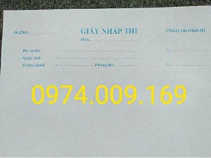 Cung cấp giấy thi a3, giấy nháp thi a4