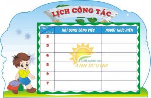 Chuyên bảng biểu, bảng tuyên truyền, bảng thông tin cho trường lớp mầm non
