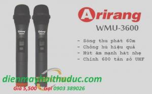 2 Micro Không Dây Arirang WMU 3600 Thiết bị đặc biệt tiếp âm chuẩn, không méo tuyến, chống nhiễu