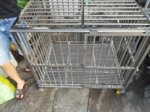 Chuồng chó inox 80-100-96 ( đáy tròn)