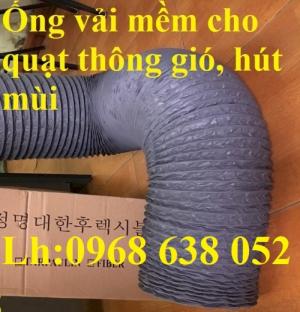 Ống gió vải bạt có lõi thép hút mùn cưa, hút mùi, dẫn khí nóng