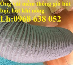 Nhà phân phối Ống gió vải bạt có lõi thép dùng hút mùi, dẫn khí nóng, thông gió giá rẻ