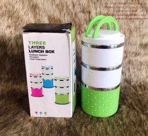 Hộp đựng cơm 3 tầng ruột inox