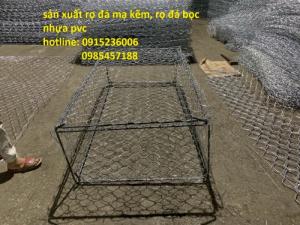 Rọ Đá mạ kẽm, rọ đá bọc nhựa khổ 2x1x1, 2x1x0,5 làm theo yêu cầu