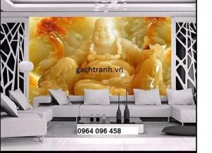 Mẫu tranh gạch 3d ốp tường phòng khách