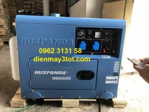 Máy phát điện chạy dầu 5kw Huspanda HD 6600 cách âm cho hộ gia đình giá rẻ