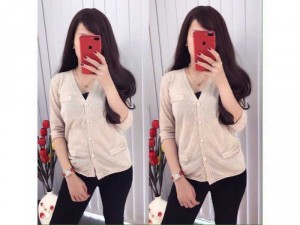 Áo Khoác Len Kim Nhè Nhẹ Tránh Gió Nha Các Nàng