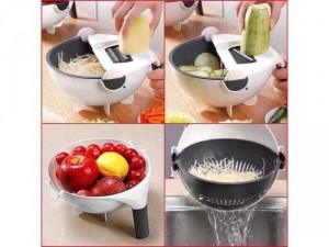 Dụng cụ nạo gọt rau củ đa năng kèm rổ