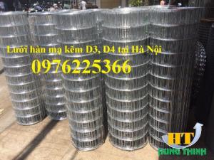 Lưới thép hàn mạ kẽm D3 a50x50, D4 a50x50, D2,5 a50x50, D2 a50x50