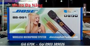 Micro Không Dây Bose BS-991 Tần số UHF bắt sóng xa đến hàng 50m, khả năng xử lý ở mức độ cực cao.