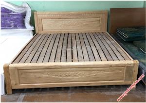 Giường ngủ gỗ giá rẻ gỗ sồi Nga 1m8 x 2m