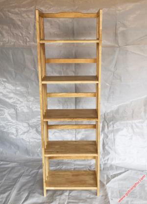 Kệ gỗ 5 tầng đựng sách màu gỗ tự nhiên ngang 50cm