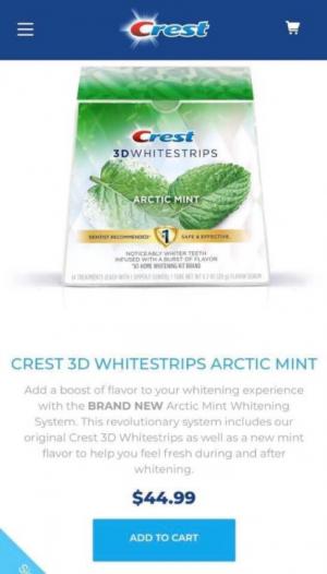Miếng dán răn thế hệ mới Crest 3D white arctic mint (Mỹ): 760k/set (gồm 14 cặp dùng liên tục 1 liệu trình 7 ngày)
- An toàn giúp răng trắng sau lần dán đầu tiên, không gây hại men răng .
- TẠO 3D TRẮNG ARCTIC MINT
- Thêm hương vị cho trải nghiệm làm trắng của bạn với Hệ thống làm trắng bạc hà Bắc cực
- Cách dùng:
Bước 1: tháo miếng dán răng khỏi miếng nhựa
Bước 2: nhỏ serum trong ống nhựa lên miếng dán răng
Bước 3: dán vào răng và để 30’. Tránh dán vào nướu sẽ làm phỏng nướu
Bước 4:tháo miếng dán răng và súc miệng.