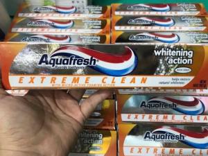 Kem đánh răng Aquafresh (Mỹ): 110k/tuýp 158.7gr, date 8/21
- Làm trắng răng, loại bỏ vết bám trên răng.
- Hơi thở thơm mát cực lâu.
- Diệt vi khuẩn hiệu quả.
