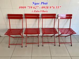 Ghế Xếp Cafe. Ghế Ngồi Cafe, Ghế Giá Rẻ Trà Sữa. Ghế Sắt Xếp. Ngọc Phát