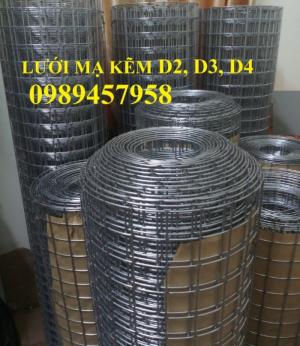 Lưới thép phi 4 ô 50x50 mạ kẽm cuộn khổ 1,2x2m và 1,5mx2m và 1,5x3m có sẵn
