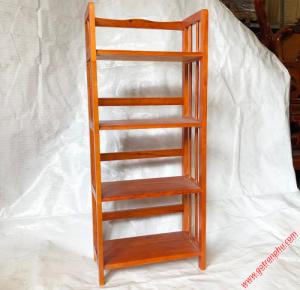 Kệ đựng sách gỗ cao su 4 tầng 2 màu chiều ngang 65cm
