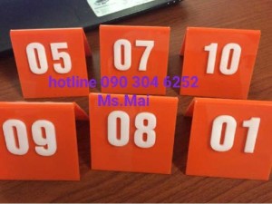 Bảng số để bàn mica giá sỉ toàn quốc