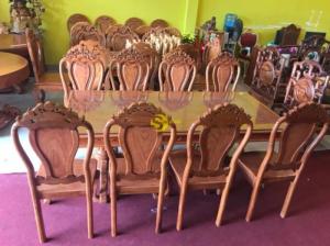 Bộ bàn ăn 8 ghế, mặt vuông