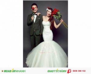 Váy Cưới Đuôi Cá, Xếp Li, Xòe Ở Đuôi Áo Sang Trọng - M218 - Cattien Bridal Dress