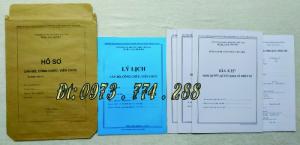 Bộ hồ sơ cán bộ công chức, viên chức, quảng cáo mẫu đẹp chuẩn
