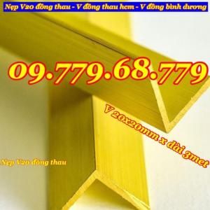Nẹp V đồng thau - nẹp đồng chữ V - Nẹp V đồng - Nẹp chữ V đồng nguyên chất