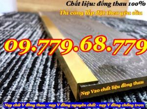Nẹp V đồng thau - nẹp đồng chữ V - Nẹp V đồng - Nẹp chữ V đồng nguyên chất