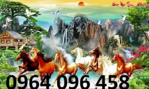 Tranh gạch men 3d 8 con ngựa- 45T