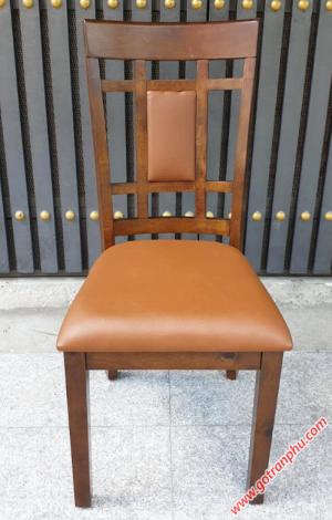 Ghế ăn gỗ cao su nhập khẩu cao cấp (bọc da)