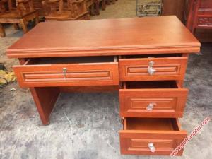 Bàn văn phòng làm việc gỗ căm xe 1m2