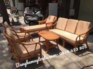Bàn ghế sofa mây tự nhiên đặt phòng khách