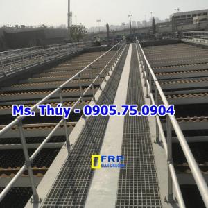 Frp Grating cách điện, không rỉ sét trong ngành công nghiệp, nắp mương xi mạ