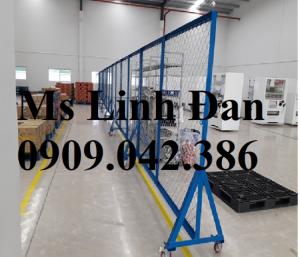 Lưới thép hàng rào di động có bánh xe, lưới thép hàng rào di động,
