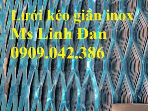 Lưới hình thoi inox, lưới mắt cáo inox, lưới kéo giãn inox, lưới inox