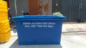 Thùng nhựa nuôi cá 2000 lít Lhe 0967788450 Ngọc