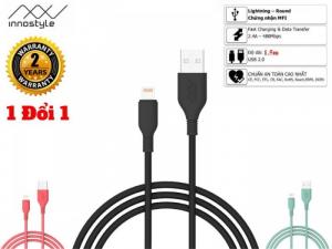 Cáp Sạc Lightning INNOSTYLE JAZZY 1.5m Chuẩn MFI Cho IPhone IPad