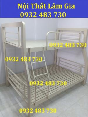 Giường sắt hộp 2 tầng cao cấp trẻ em 1m2 x 1m4