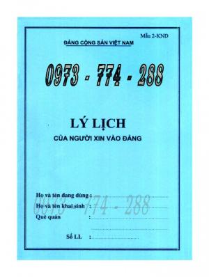 Lý lịch của người xin vào đảng