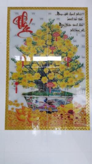 Gạch tranh 3d cây mai - 78G
