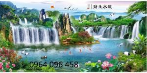 Gạch 3d treo tường mẫu thác nước