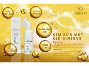 Kem rửa mặt nhân sâm đỏ Orenya
