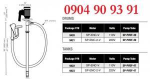 Máy bơm hóa chất thùng phuy Standard Pump Package 3, bơm hóa chất ăn mòn