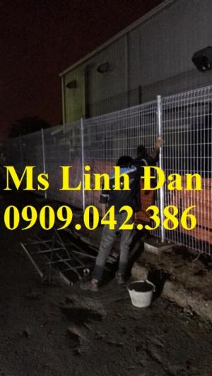 Lưới thép hàng rào gập tam giác 2 đầu mạ kẽm, hàng rào sơn tĩnh điện,