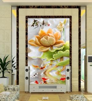 Gạch tranh dán tường 3d sứ ngọc - 45S