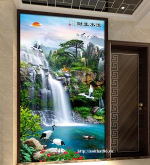 Gạch tranh 3d phong cảnh khổ dọc - 89S