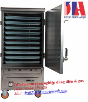 Tủ nấu cơm công nghiệp Việt Nam dùng điện & gas