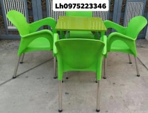 Bàn ghế cafe nhựa đúc giá rẻ nhất hàng mới..