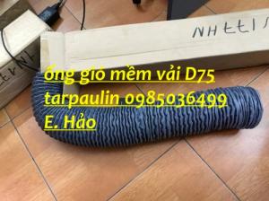 Ống gió mềm vải tarpaulin 2 lớp hàn quốc phi 100, phi 125, phi 150, phi 200