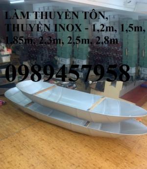 Cung cấp thuyền inox - Thuyền tôn chèo tay