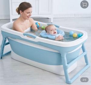 Bồn tắm gấp gọn khung nhựa. Bảo hành 9 tháng